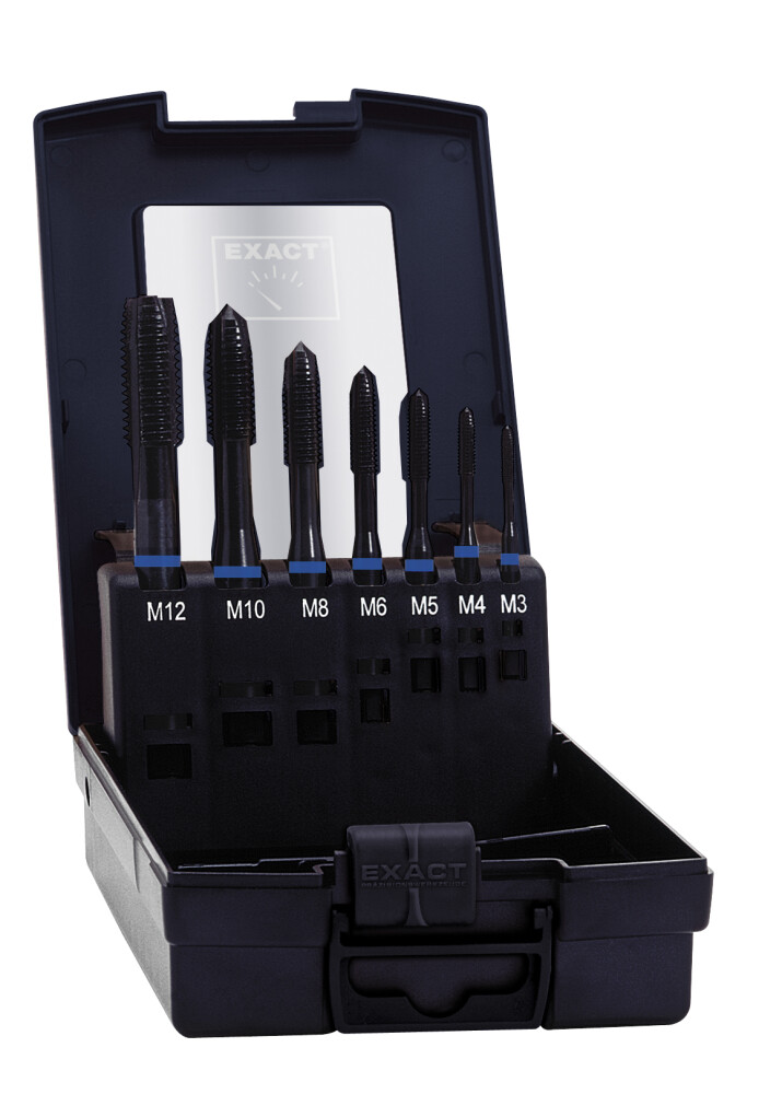 Exact machinetapset blauwring M3-M12 doorl. gaten