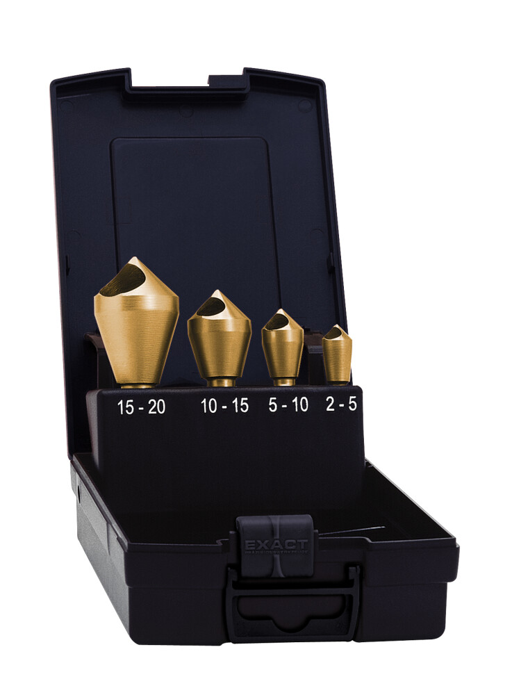 HSS-Co TiN verzinkfr.set 90gr 5-20mm 1-gat