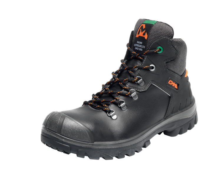 Emma veiligheidsschoenen S3 duo/nitril zwart/grijs hoog