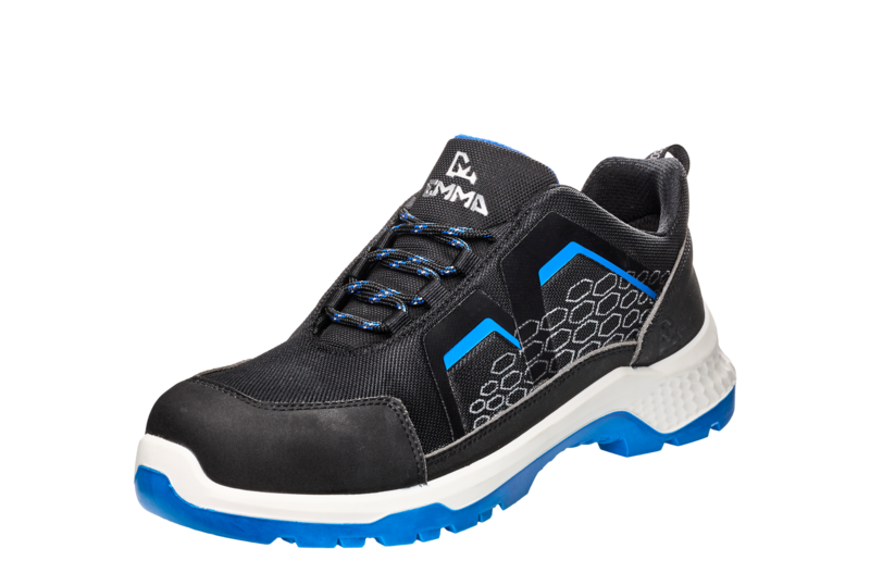 Emma veiligheidsschoenen S3S pu/pu laag zwart/blauw