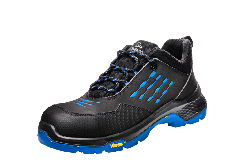 Emma veiligheidsschoenen S3S pu/vibram laag zwart/blauw