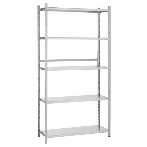 Gegalvaniseerde basisstelling 300x100x30cm met 5 legborden
