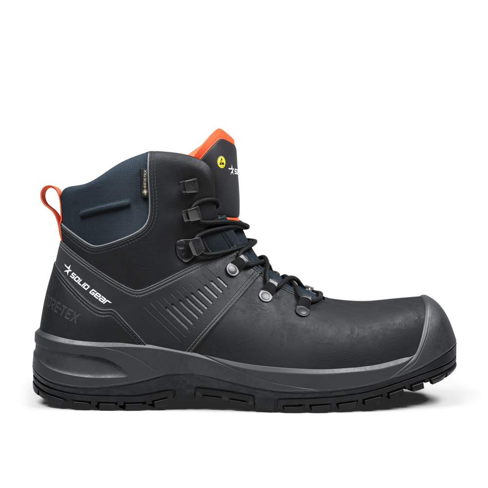 Solid Gear veiligheidsschoenen zwart/rood hoog model S7L