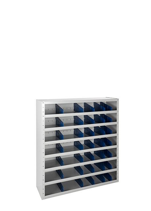 Vakkenkast MPSC 108x100x30cm grijs incl. verdeelschotten