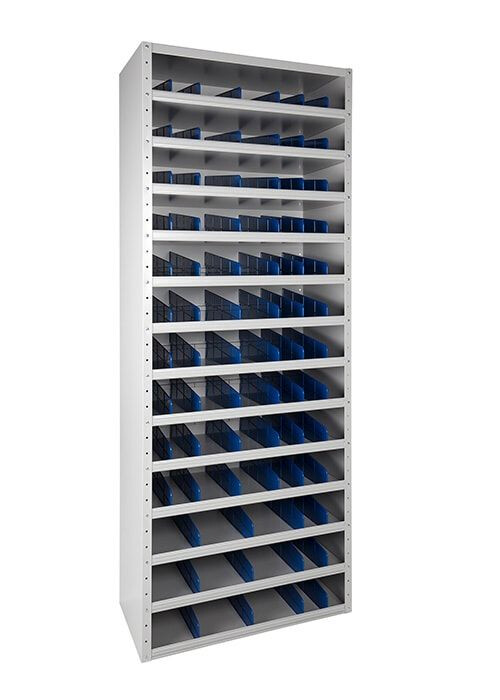 Vakkenkast MPSC 198x80x40cm grijs incl. verdeelschotten