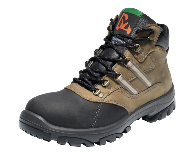 Emma veiligheidsschoenen S3 pur/pur hoog bruin/zwart
