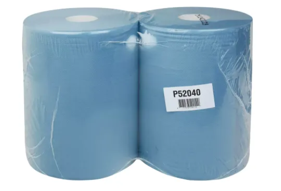 Poetspapier euro blauw 2-laags 400mtr x 37cm  (2)
