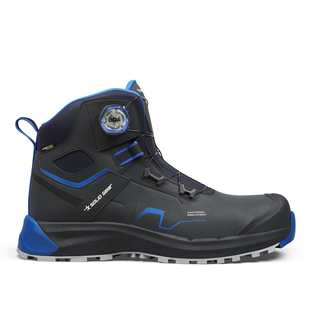 Solid Gear veiligheidsschoenen zwart/blauw hoog model S3S