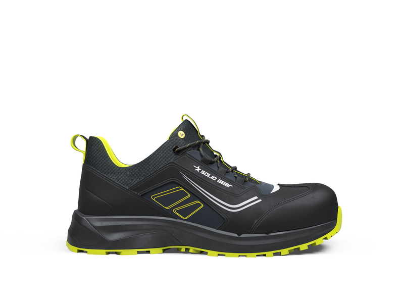Solid Gear veiligheidsschoenen zwart/geel laag model S3L