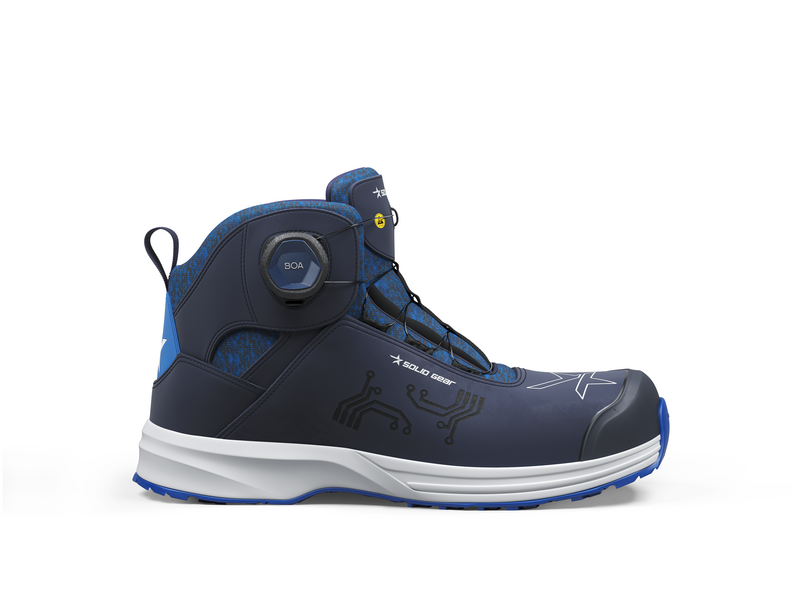 Solid Gear veiligheidsschoenen zwart/blauw hoog model S3